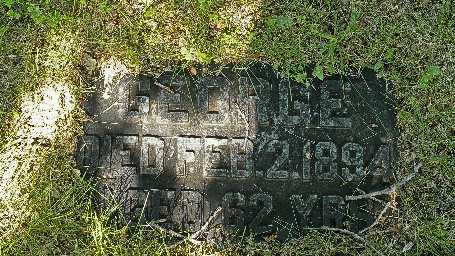 Grave Marker, Linked To: <a href='i225.html' >George Henderson 🔗</a>